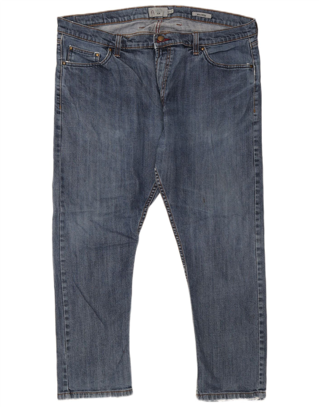 Marks & Spencer Ανδρικό Slim Jeans W40 L29 Μπλε βαμβακερό