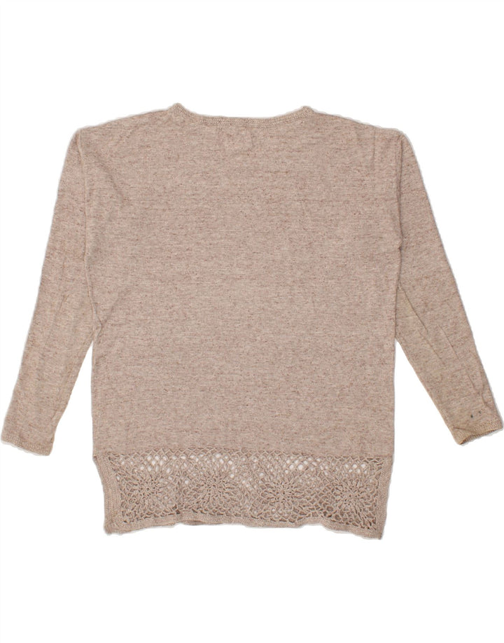FAT FACE Womens Oversized Crew Neck Jumper Sweater UK 8 Small Grey Vintage Fat Face and Second-Hand Fat Face from Messina Hembry 