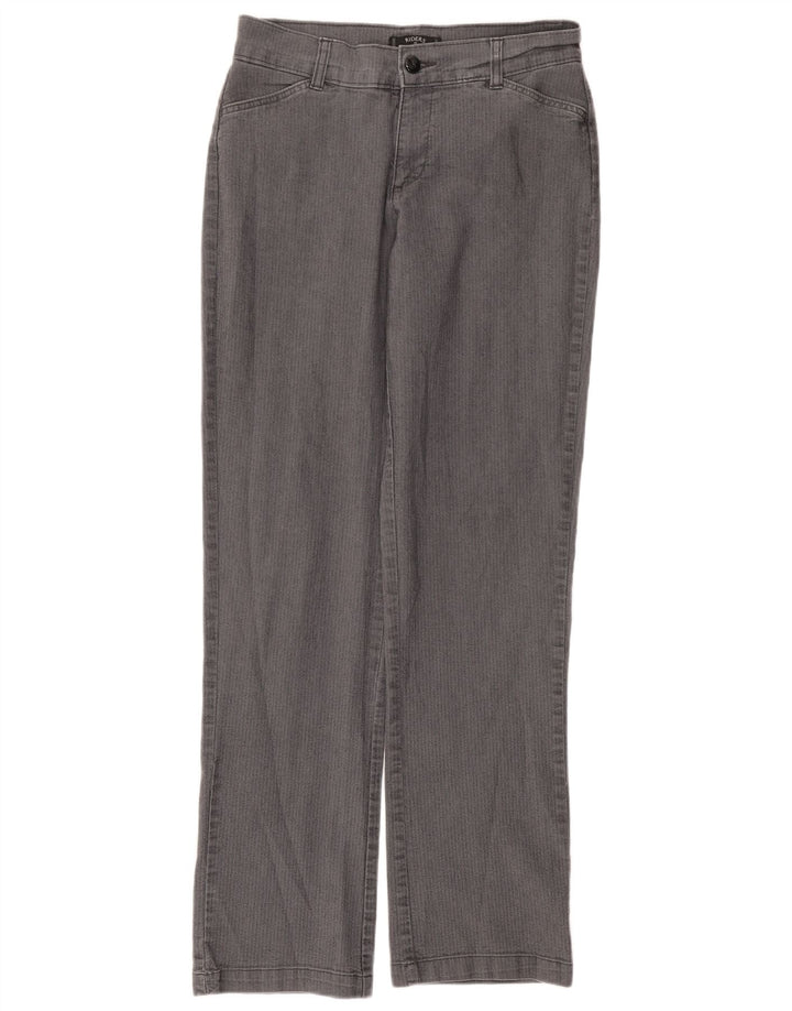 LEE Womens Riders Casual Παντελόνι US 8 Medium W30 L32 Grey Hiringbone