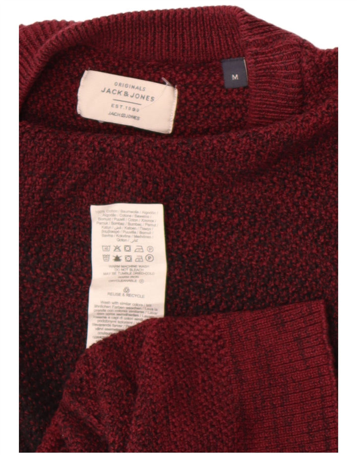 Jack & Jones Ανδρικό πουλόβερ με λαιμόκοψη βαμβακερό μεσαίο καφέ