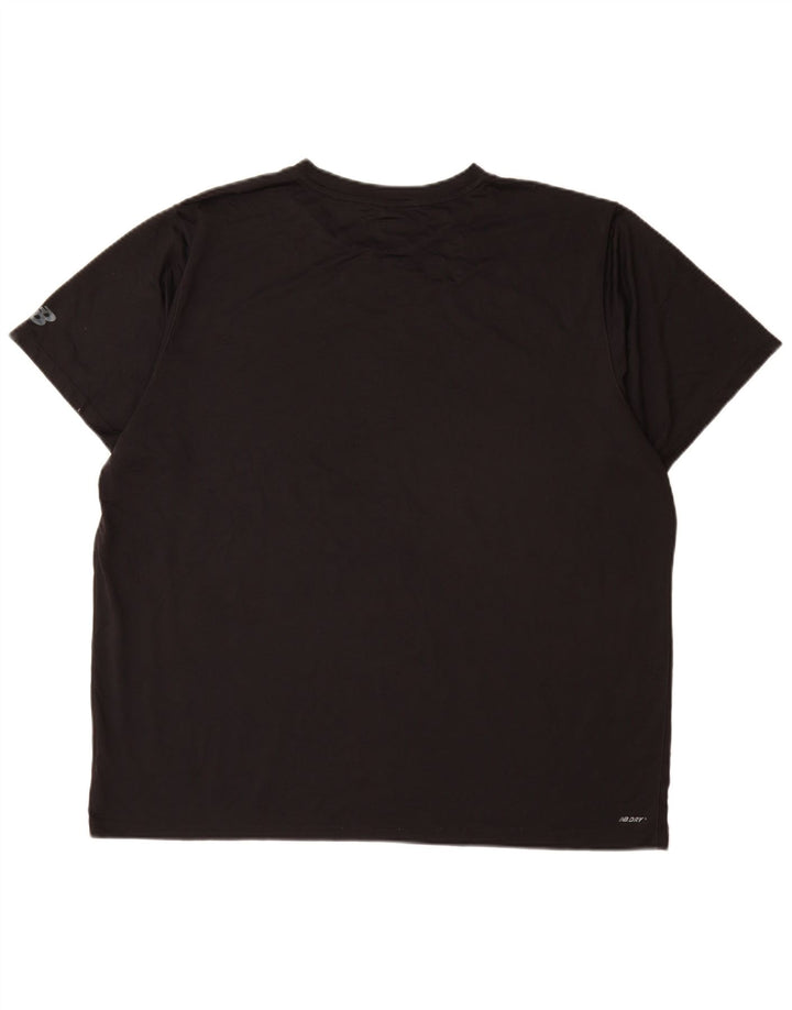 Ανδρικό γραφικό T-Shirt New Balance Top 2XL Μαύρο Πολυεστέρα