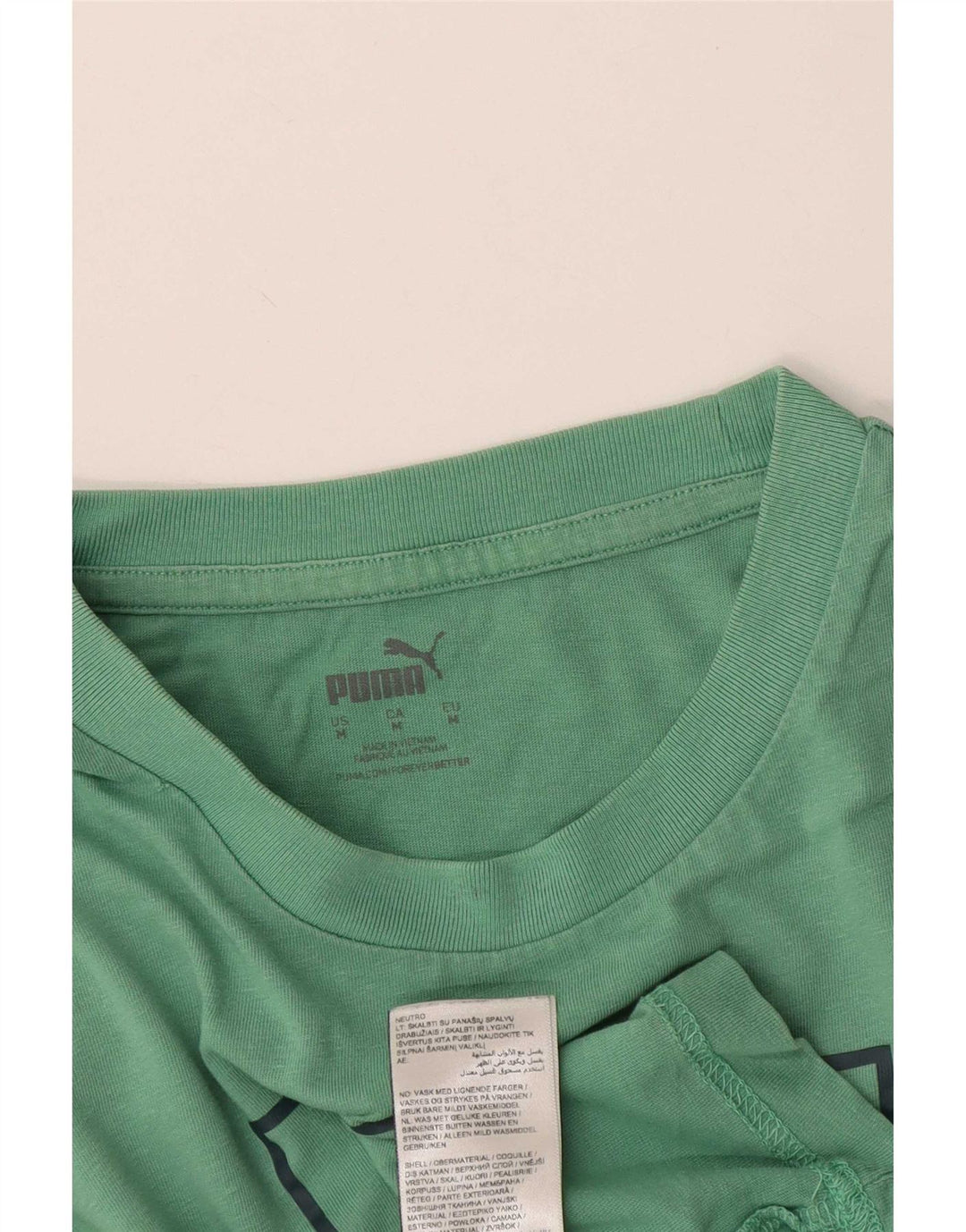 Ανδρικό γραφικό T-Shirt Puma Τοπ μεσαίο τιρκουάζ βαμβακερό