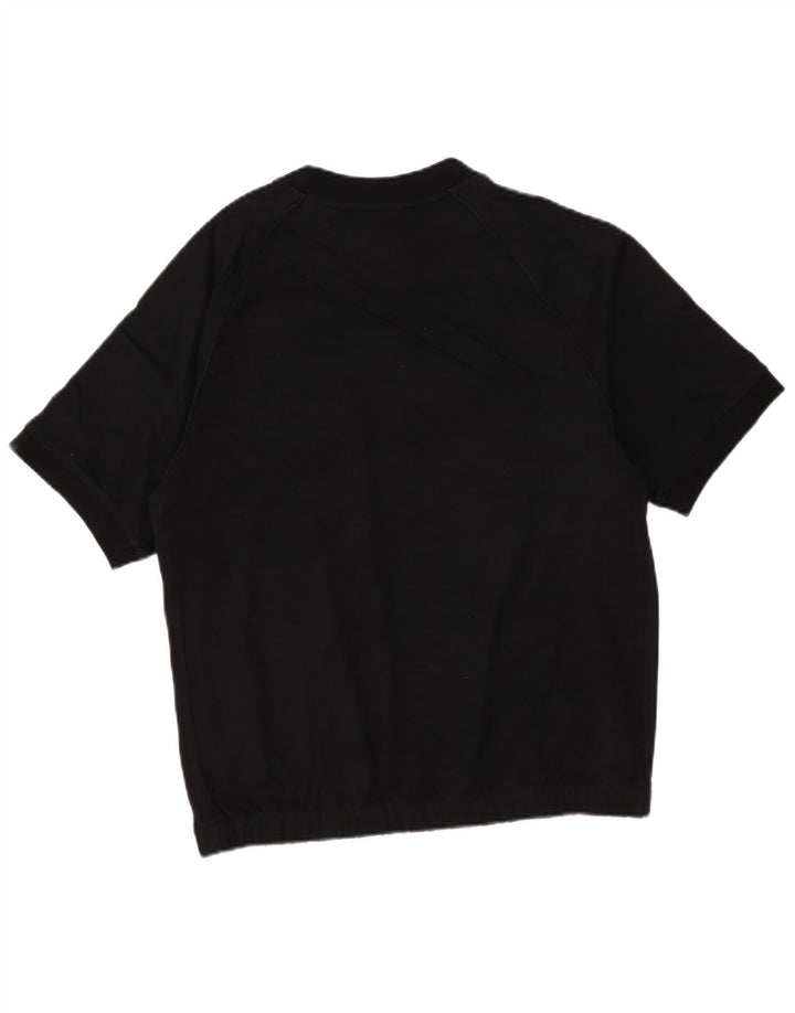 Ανδρικό φούτερ Adidas με κοντό μανίκι Jumper Μικρό μαύρο βαμβακερό