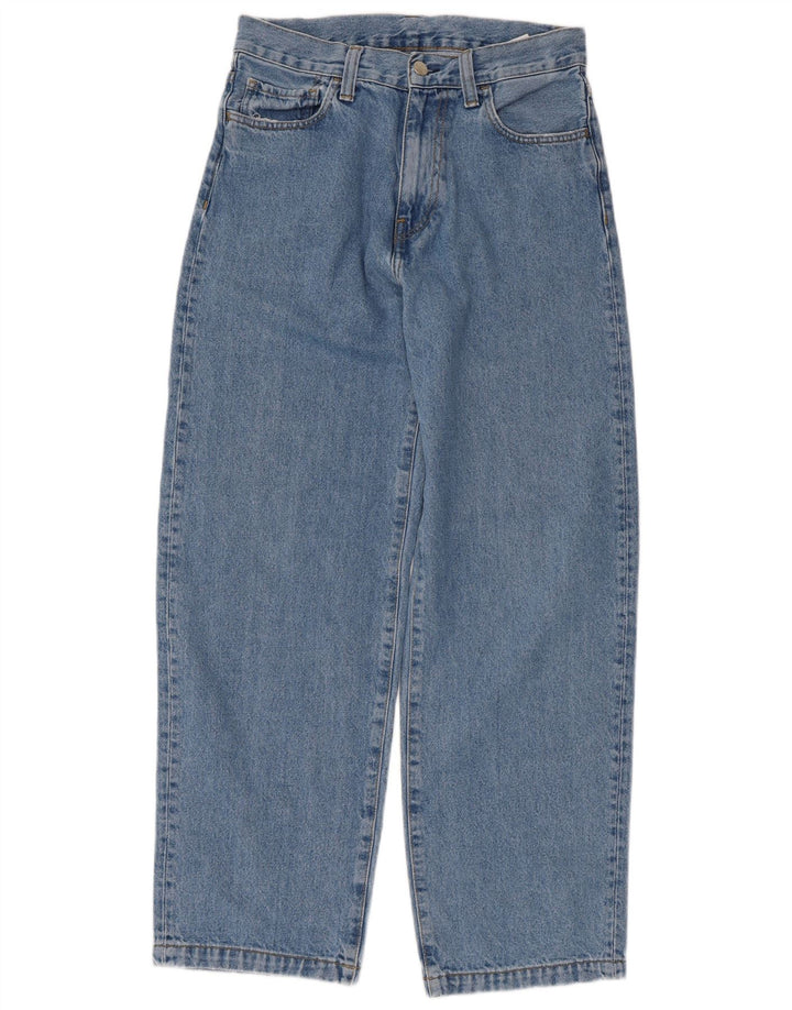 CARHARTT Γυναικείο τζιν ψηλόμεσο κωνικό W27 L28 μπλε βαμβακερό