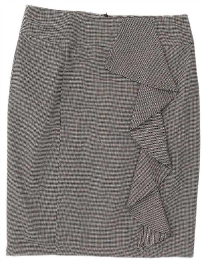 Marks & Spencer Γυναικεία Pencil Φούστα UK 14 Large W32 Grey Houndstooth