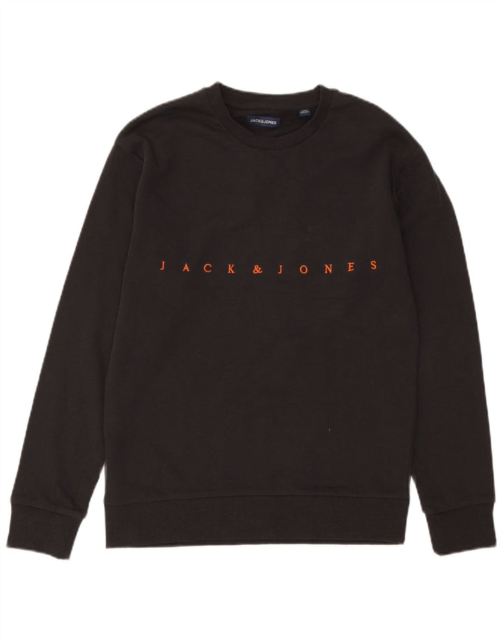 Ανδρικό γραφικό φούτερ Jack & Jones, μεσαίο γκρι βαμβακερό
