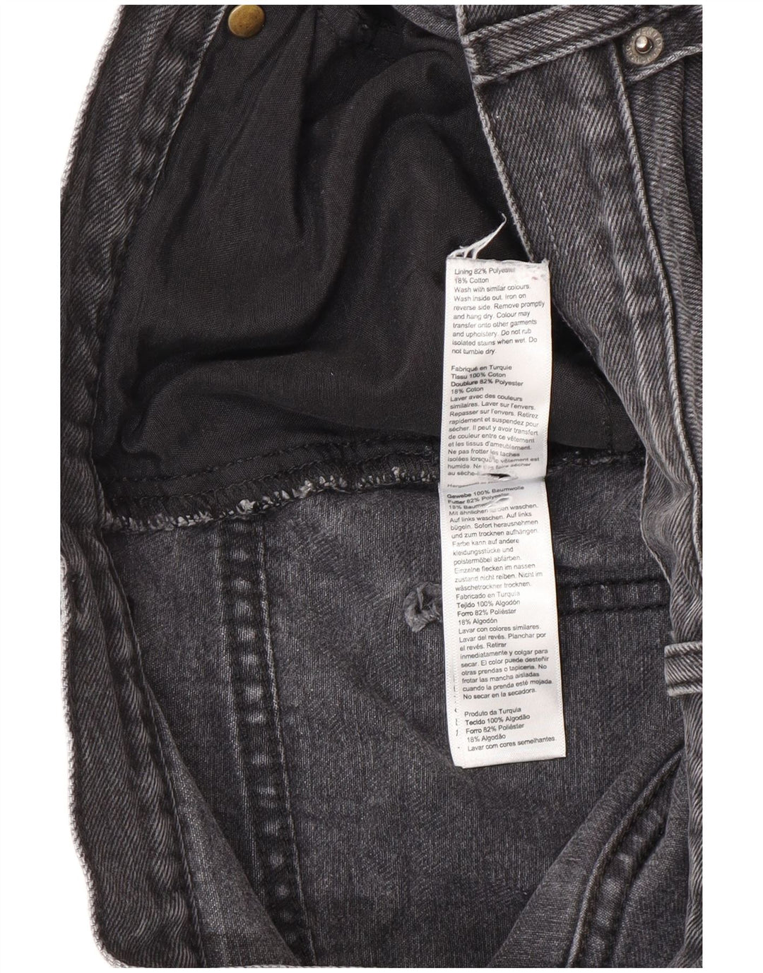 Topshop Γυναικεία φαρδιά φαρδιά τζιν W30 L32 Μαύρο Πολυεστέρας
