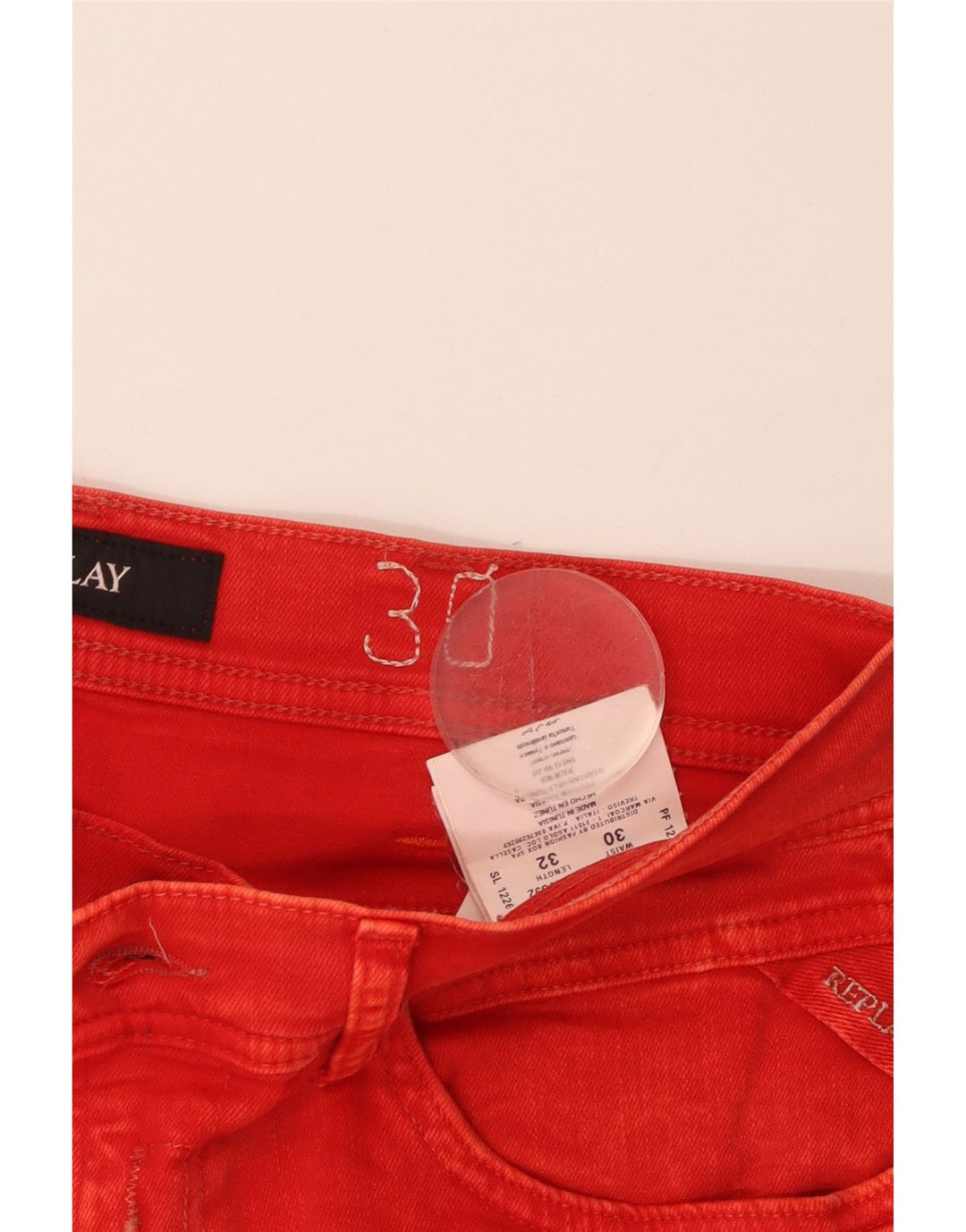 REPLAY Ανδρικό Skinny Jeans W30 L32 Red Cotton