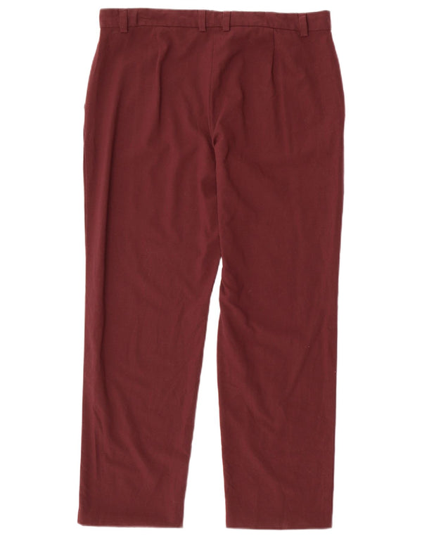 MARKS & SPENCER Γυναικείο ίσιο casual παντελόνι UK 14 μεγάλο W34 L27 καφέ