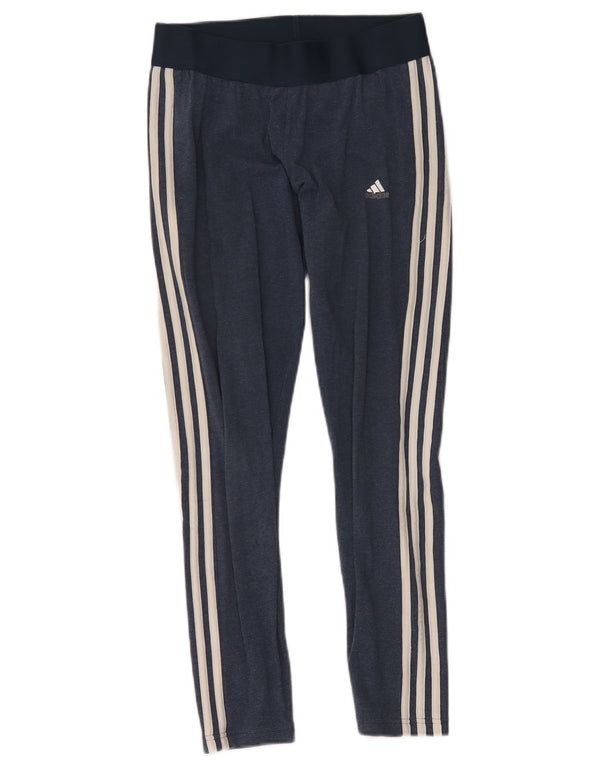 Γυναικείο κολάν Adidas UK 12/14 Medium Navy Blue βαμβακερό