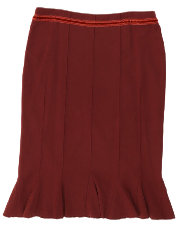 Roberto Cavalli Γυναικεία Φούστα Γοργόνα IT 44 Medium W30 Μαλλί μπορντό