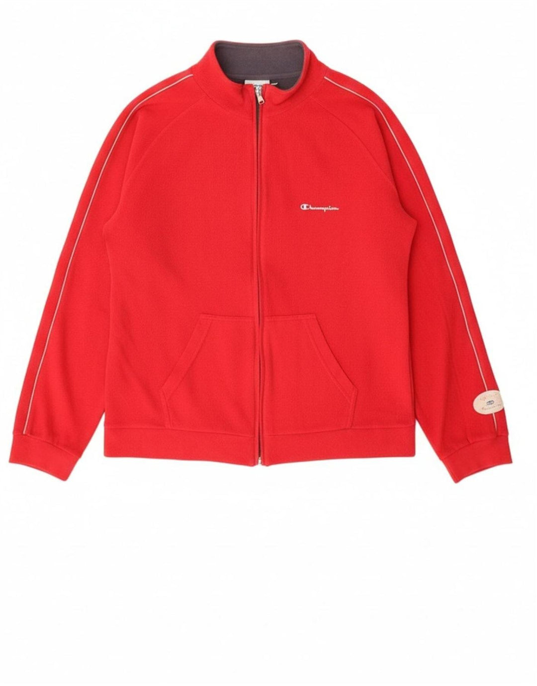 CHAMPION Boys Fleece Jacket 15-16 Years 2XL Red Polyester