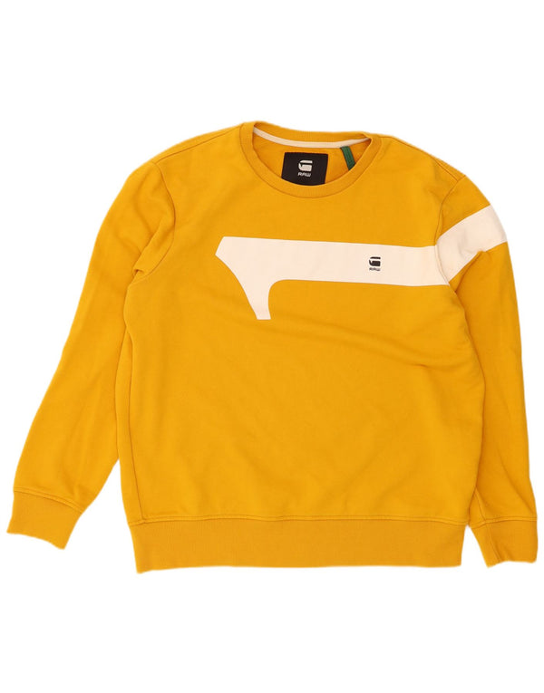 Ανδρικό φούτερ G-Star Jumper XL Κίτρινο βαμβακερό χρώμα