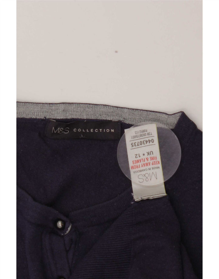 Marks & Spencer Γυναικεία ζακέτα πουλόβερ UK 12 μεσαία μωβ βισκόζη