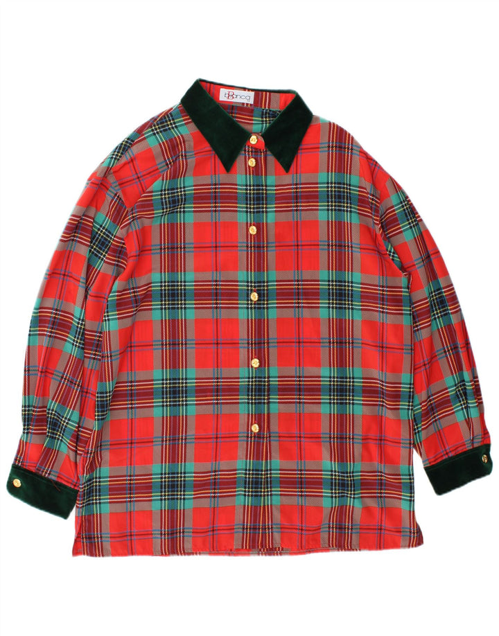 Bianca Γυναικείο πουκάμισο Loose Fit IT 42 Medium Red Check Polyester