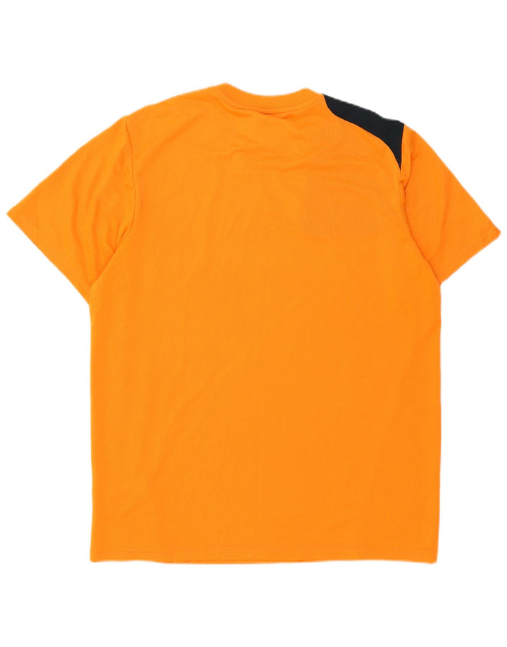 Ανδρικό γραφικό T-Shirt Adidas Top Large πορτοκαλί χρώματος πολυεστέρας