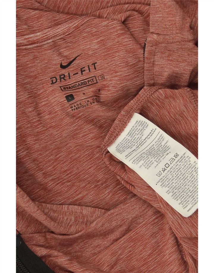 Ανδρικό πουλόβερ Nike με κουκούλα με φερμουάρ Dri Fit Μεγάλο κόκκινο πολυεστέρα