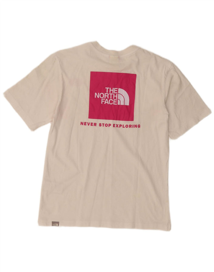 THE NORTH FACE Γυναικείο γραφικό T-Shirt Top UK 6 XS Λευκό βαμβακερό