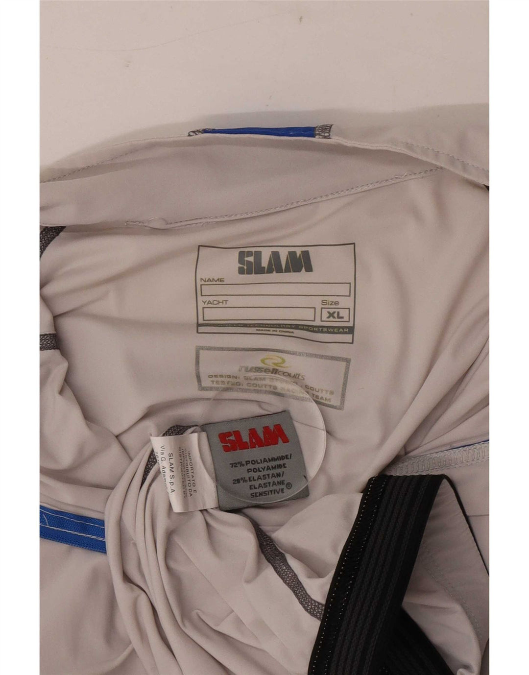 Slam ανδρική φόρμα πουλόβερ με φερμουάρ Top XL Grey Colourblock Polyamide