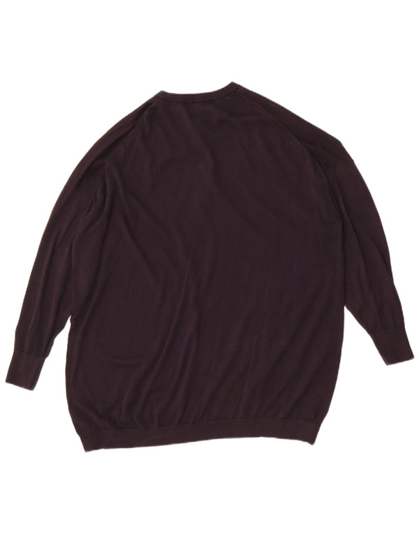 Zara Γυναικείο πουλόβερ με λαιμόκοψη μεγάλου μεγέθους UK 6 XS Navy Blue