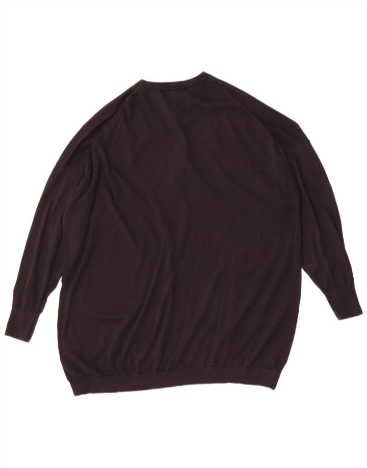 Zara Γυναικείο πουλόβερ με λαιμόκοψη μεγάλου μεγέθους UK 6 XS Navy Blue