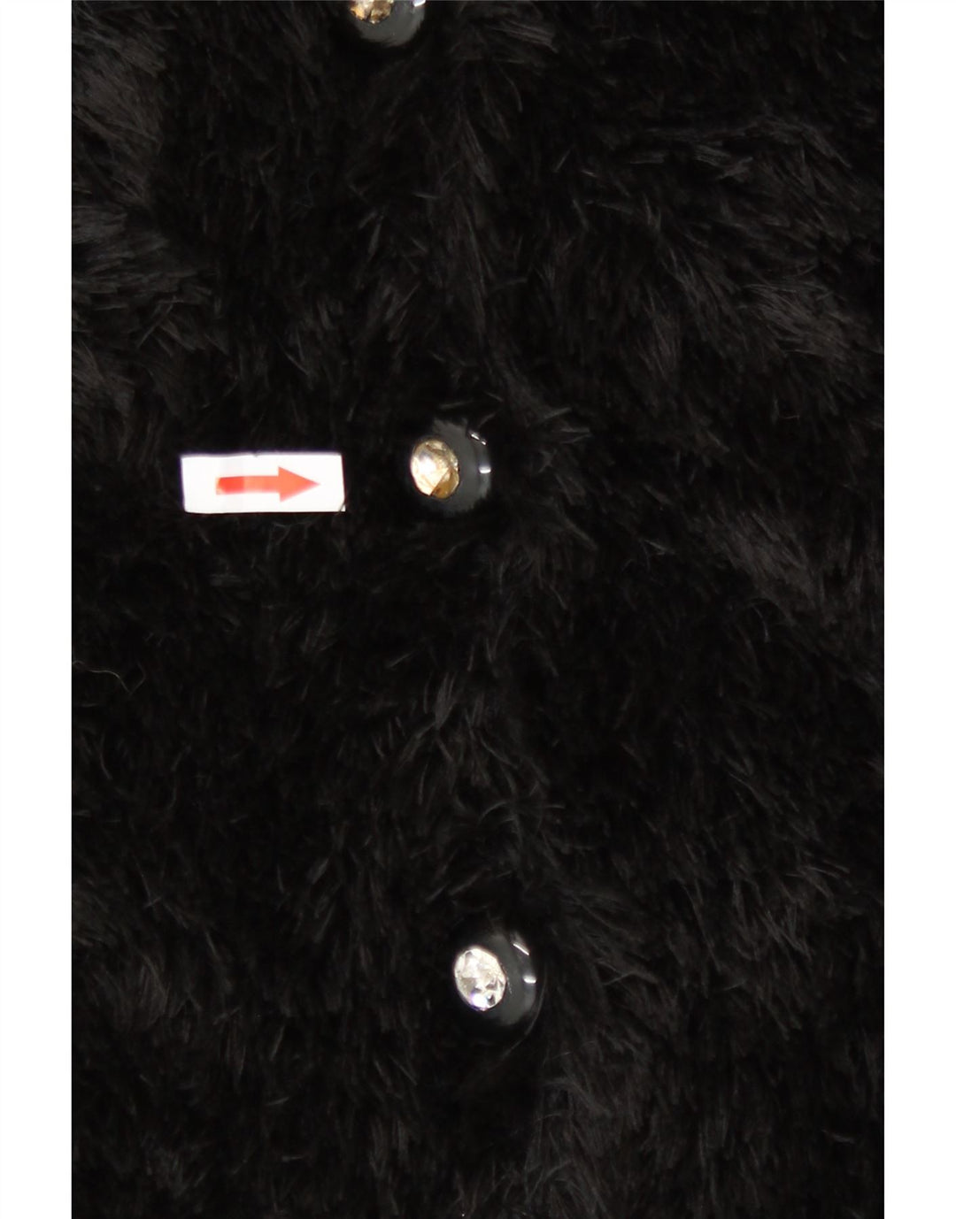 Vintage γυναικείο μπουφάν από ψεύτικη γούνα UK 10 Small Black