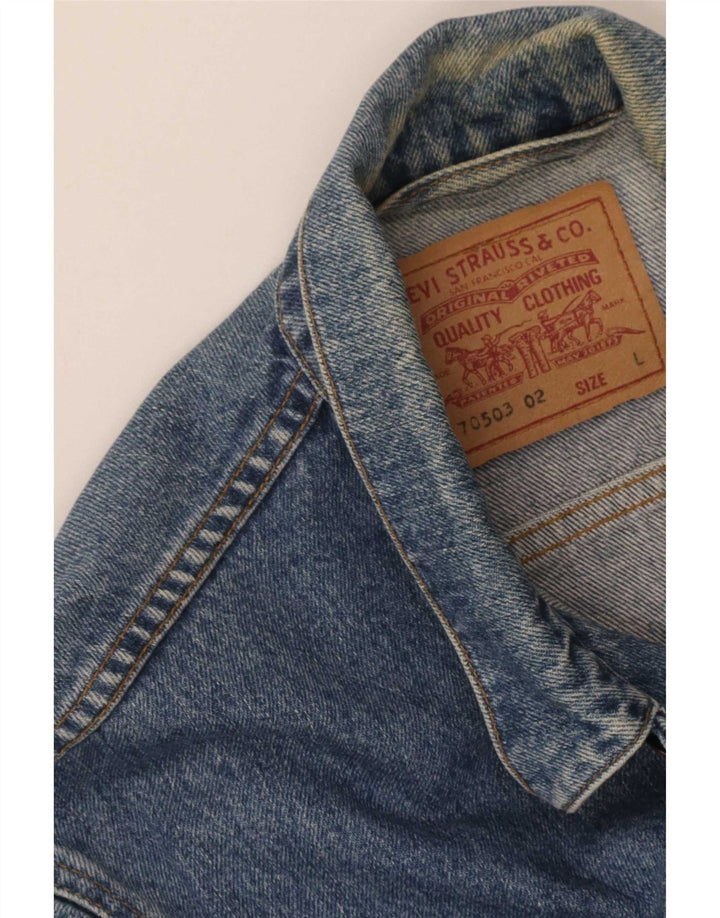Ανδρικό τζιν μπουφάν Levi's UK 40 Large Blue