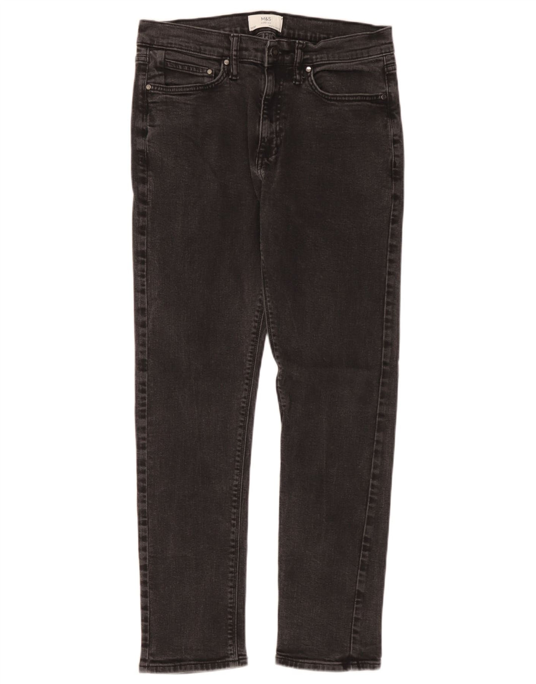 Marks & Spencer Ανδρικό Slim Jeans W32 L31 Μαύρο βαμβακερό