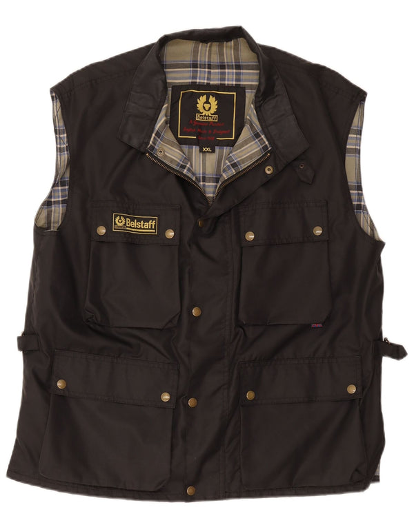 Belstaff Mens Utility Gilet UK 44 2XL Μαύρο νάιλον
