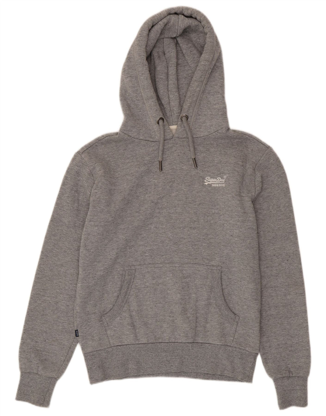 Superdry Ανδρικό μπλουζάκι με κουκούλα, βαμβακερό μικρό γκρι