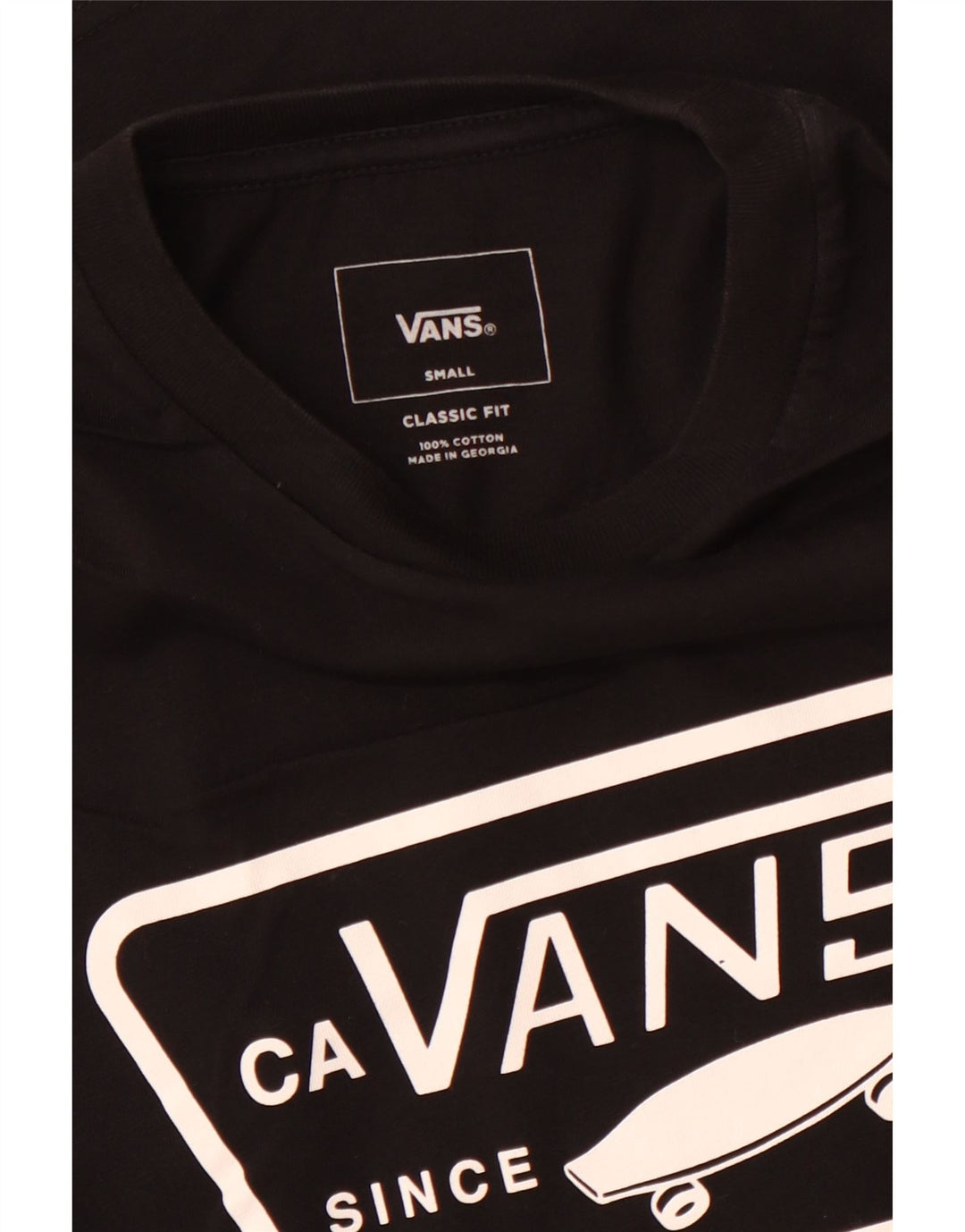 Γραφικό T-Shirt Ανδρικό VANS Classic Fit Top Μικρό μαύρο βαμβακερό