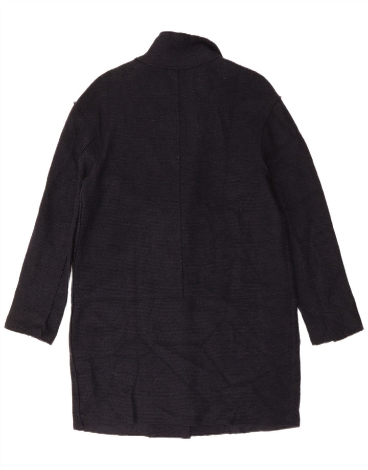 Γυναικείο παλτό ZARA Oversized UK 10 Small Navy Blue Wool