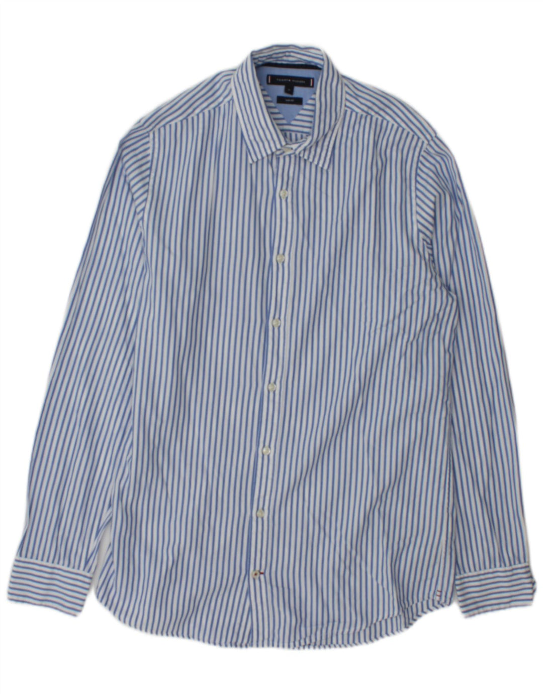 Ανδρικό πουκάμισο Tommy Hilfiger Slim Fit Βαμβακερό μεσαίο μπλε ριγέ