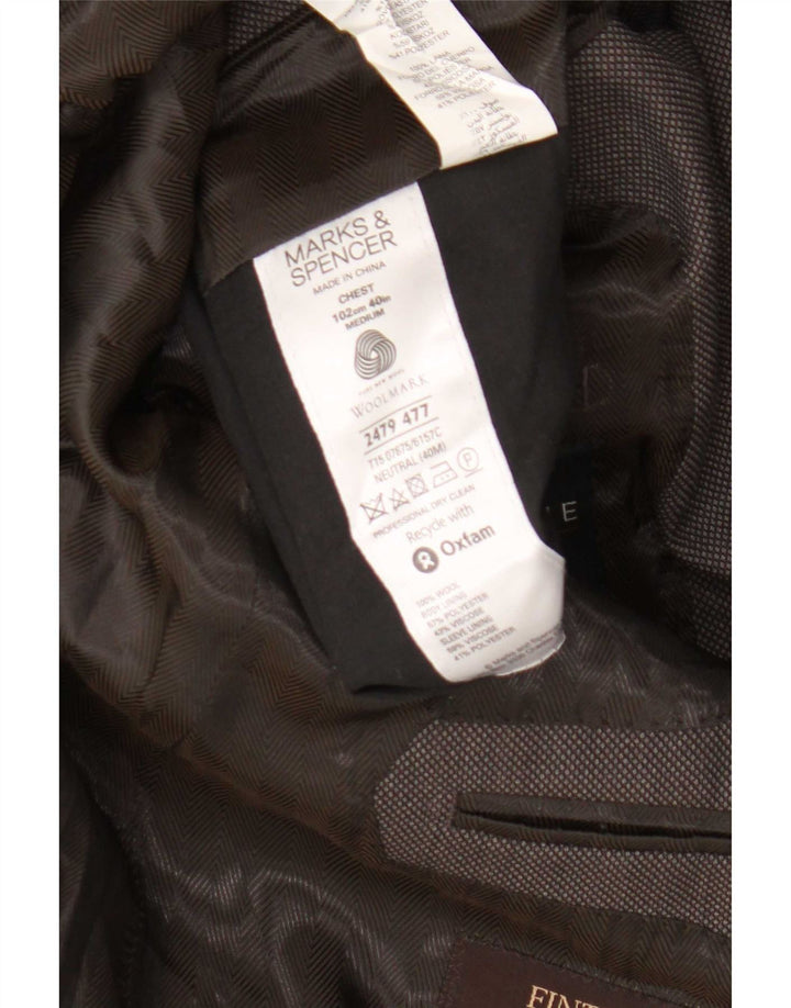 Marks & Spencer Ανδρικό σακάκι blazer UK 40 μεσαίου καφέ μαλλί