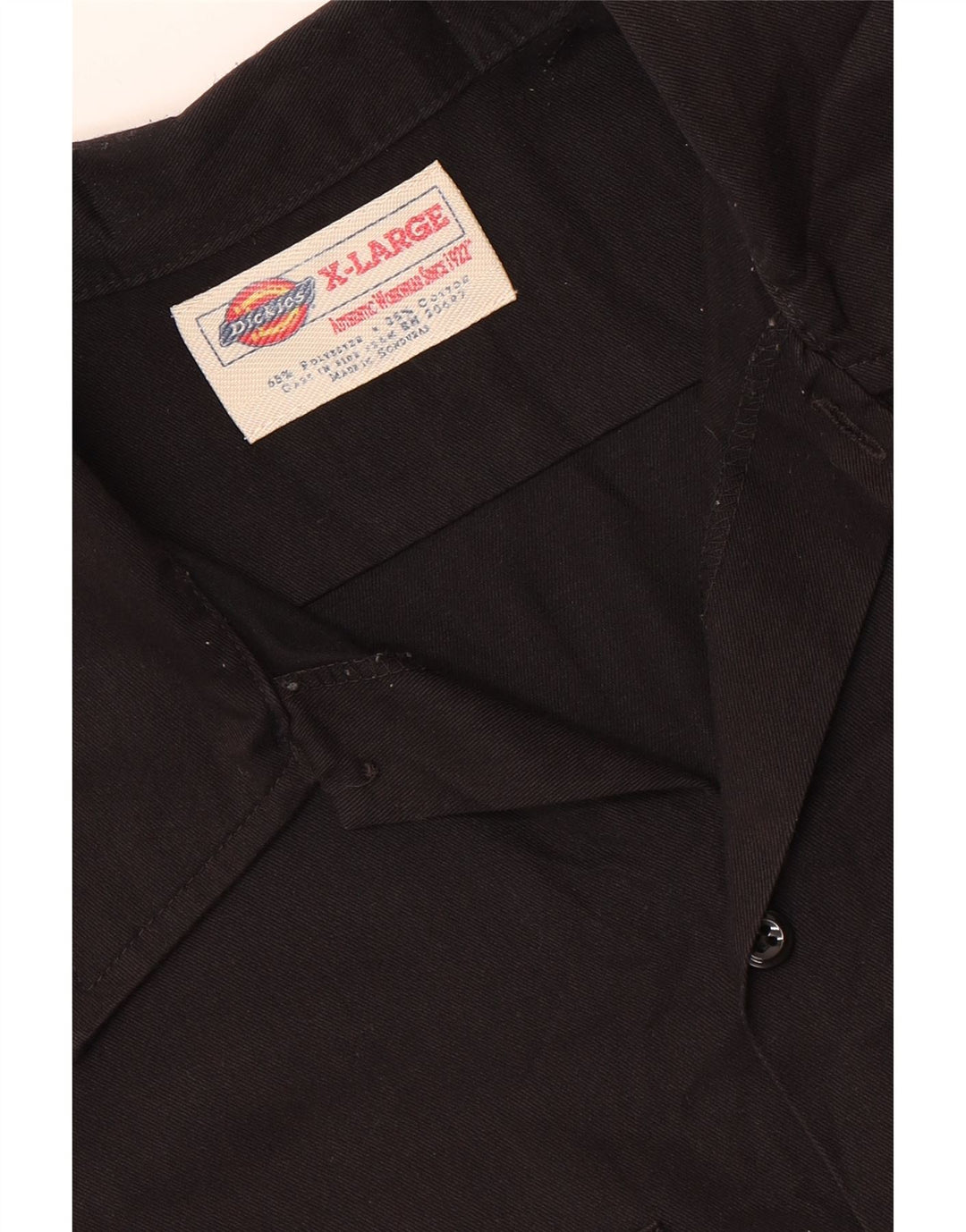 Ανδρικό κοντομάνικο πουκάμισο Dickies XL Μαύρο πολυεστέρα