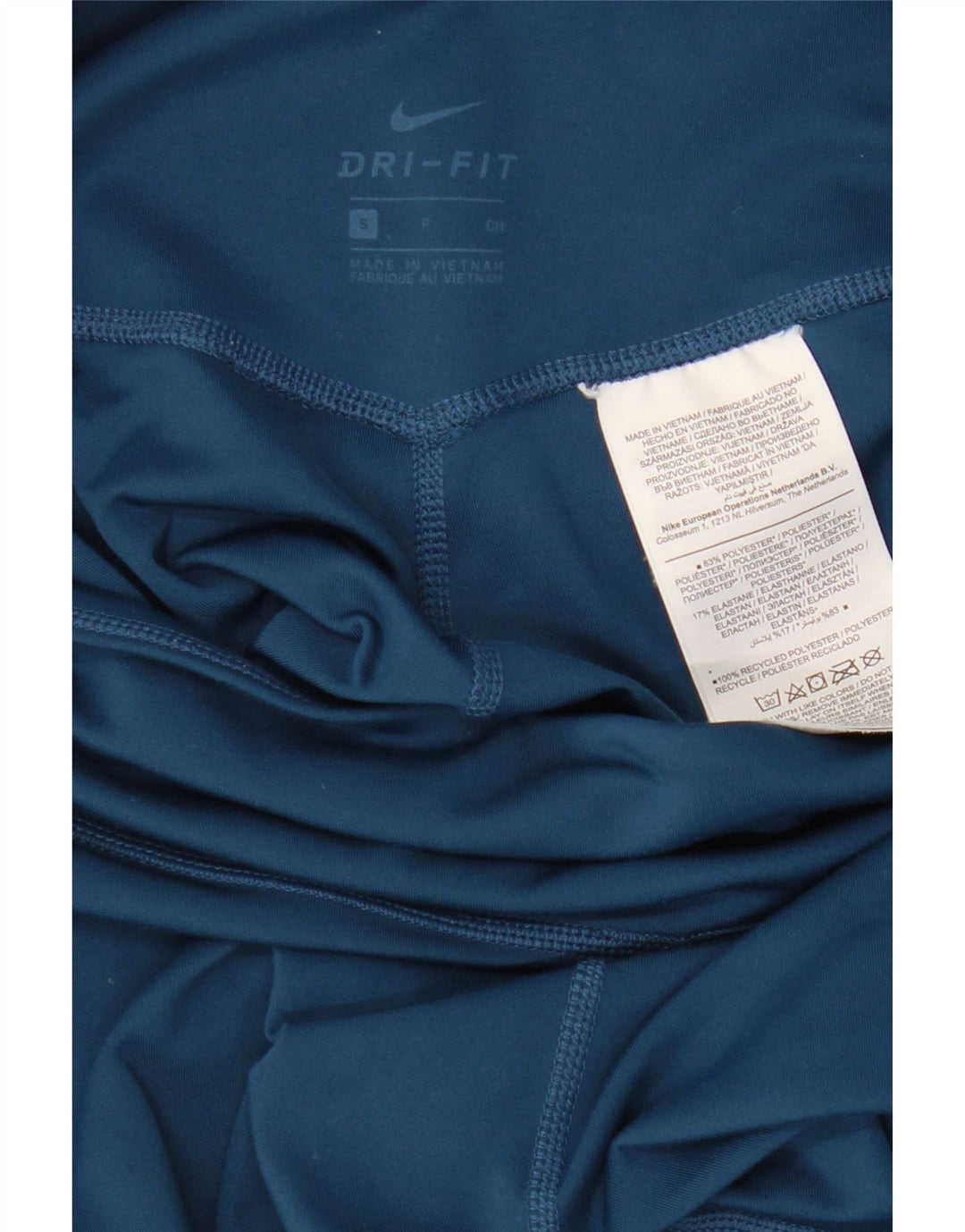 Γυναικείο κολάν NIKE Dri Fit Graphic UK 8 Small Blue Polyester