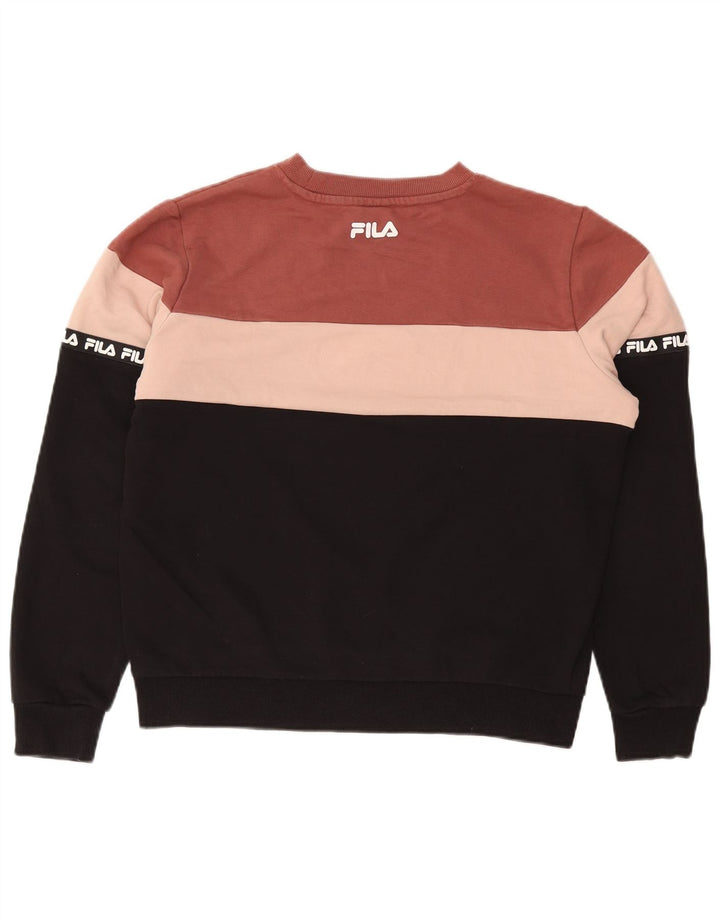 Γυναικείο γραφικό φούτερ FILA Jumper UK 14 Medium Black Colourblock
