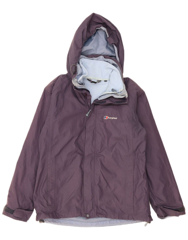 BERGHAUS Womens Hooded Windbreaker Jacket UK 12 Medium Purple Nylon