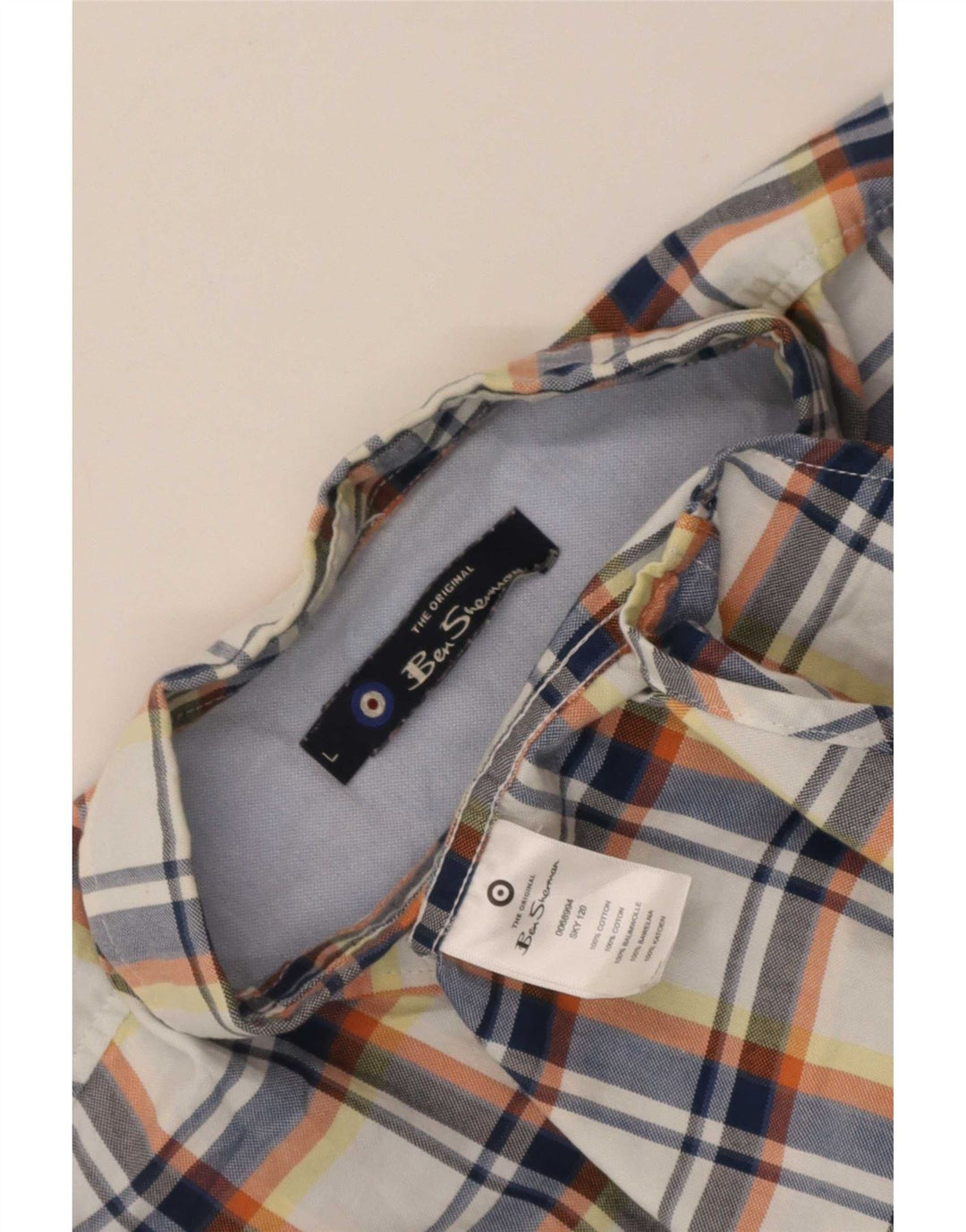 Ben Sherman Ανδρικό κοντομάνικο πουκάμισο μεγάλο μπλε βαμβακερό