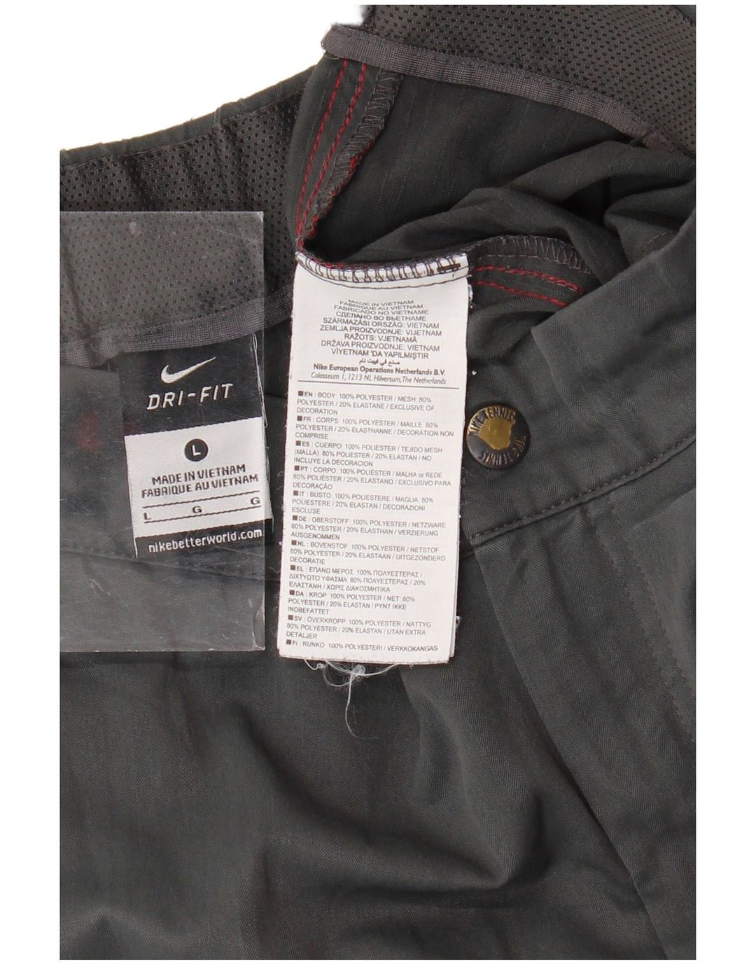 Ανδρικό αθλητικό σορτς NIKE Dri Fit με μεγάλο γκρι πολυεστέρα