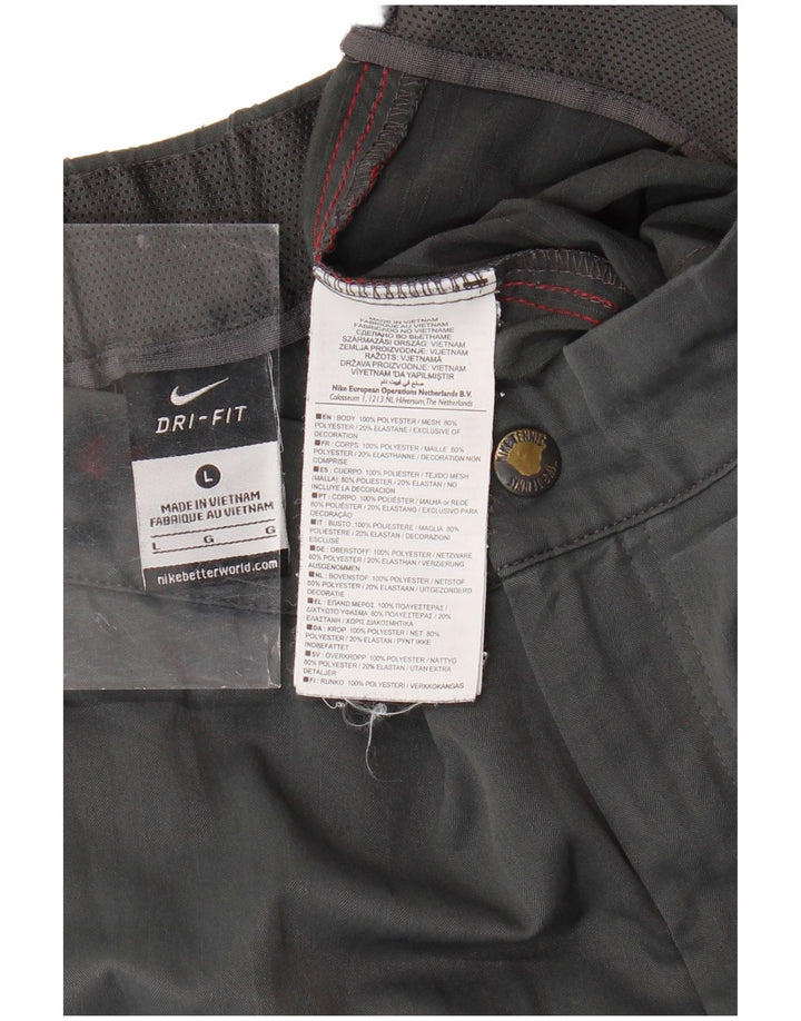 Ανδρικό αθλητικό σορτς NIKE Dri Fit με μεγάλο γκρι πολυεστέρα