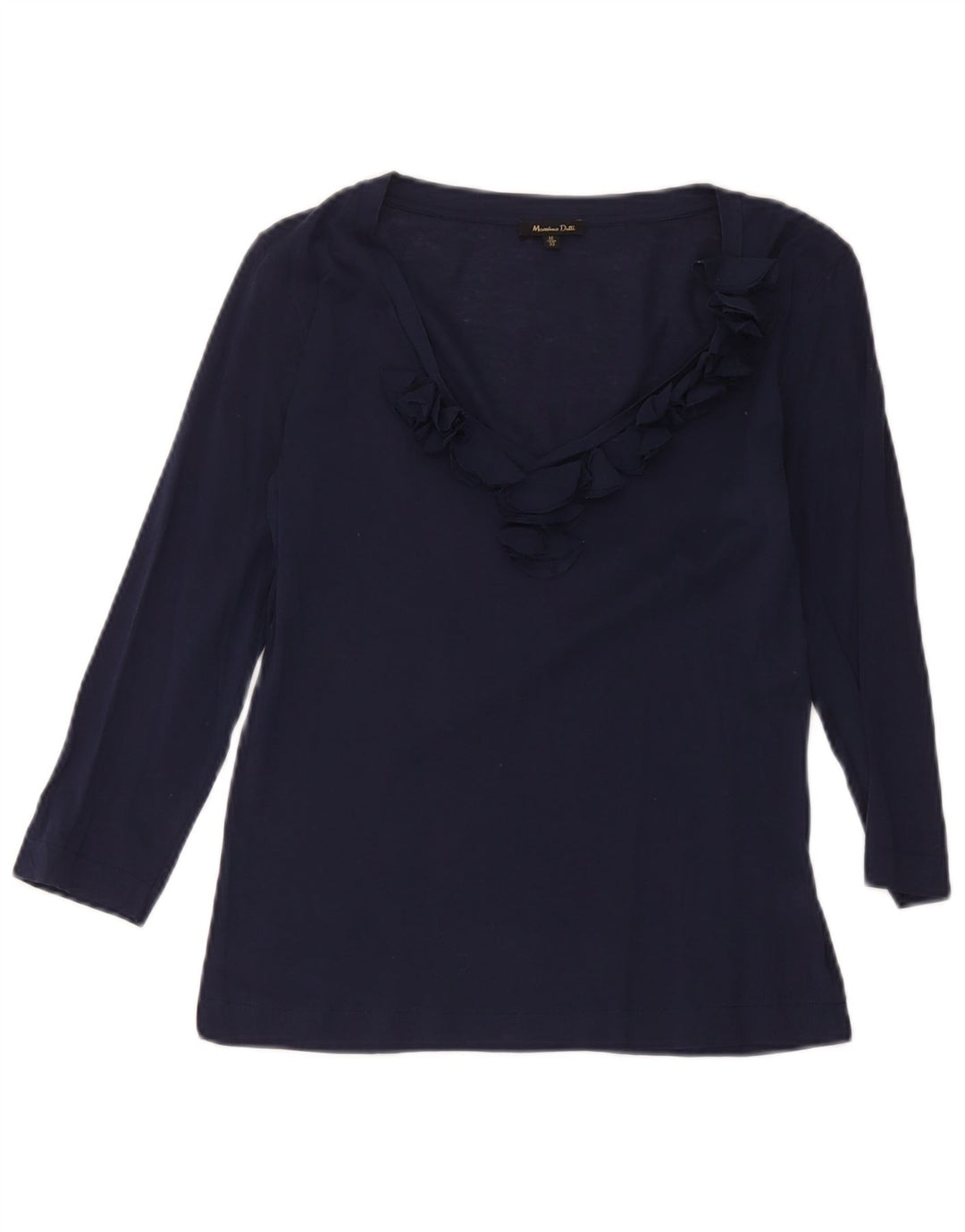 Massimo Dutti γυναικεία μπλούζα με 3/4 μανίκια τοπ UK 12 μεσαίου μπλε ναυτικού
