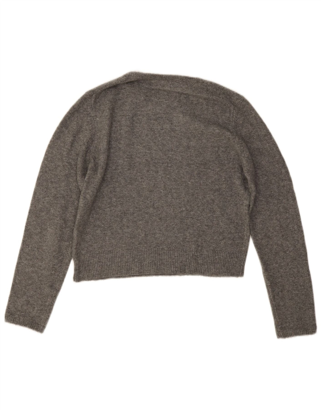 Zara Γυναικείο πουλόβερ με λαιμόκοψη Crop Crop UK 14 Medium Grey