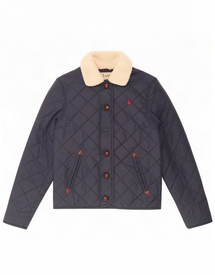 Jack Wills γυναικείο καπιτονέ μπουφάν UK 8 Small Navy Blue Polyester