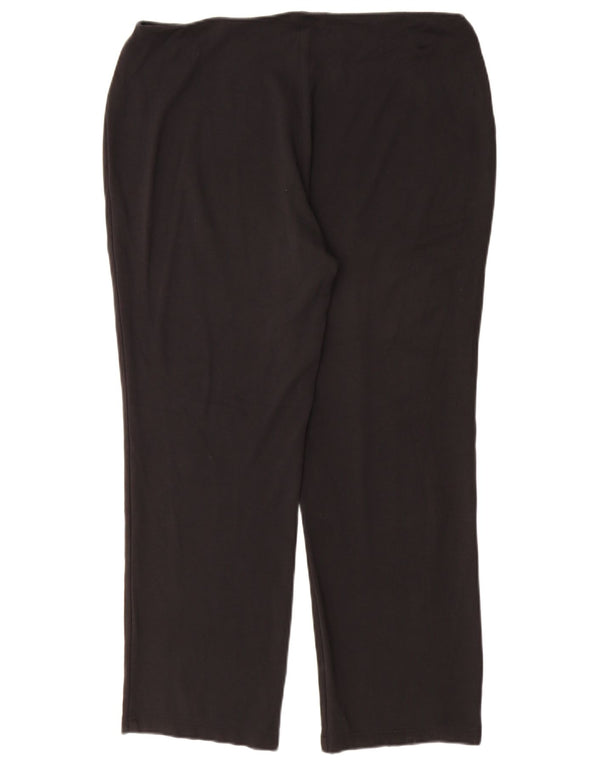 Marks & Spencer Γυναικείο ίσιο casual παντελόνι UK 16 μεγάλο W34 L28 μαύρο