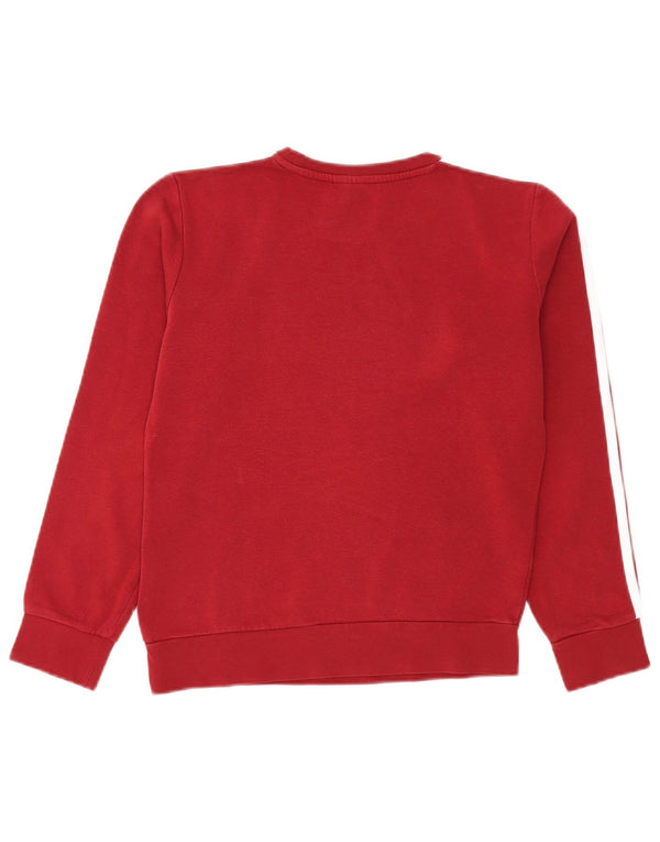 Γυναικεία φούτερ Adidas με χαλαρή εφαρμογή Jumper UK 8/10 Small Red Cotton Sports