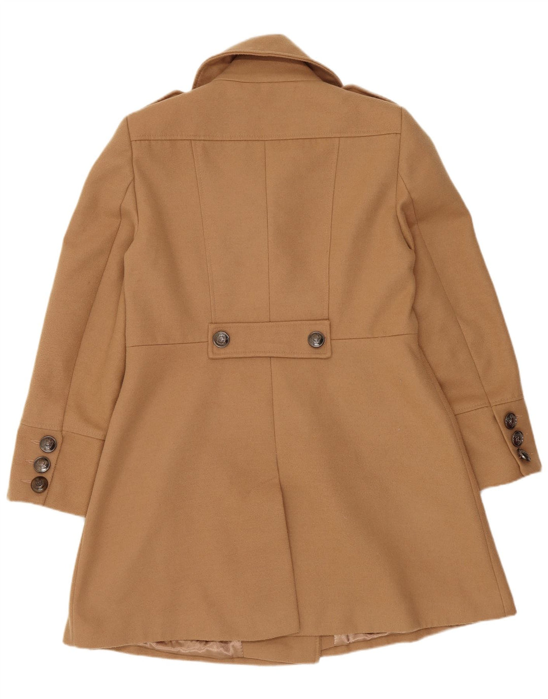 Wallis Γυναικείο παλτό με διπλό στήθος UK 14 Large Beige Polyester