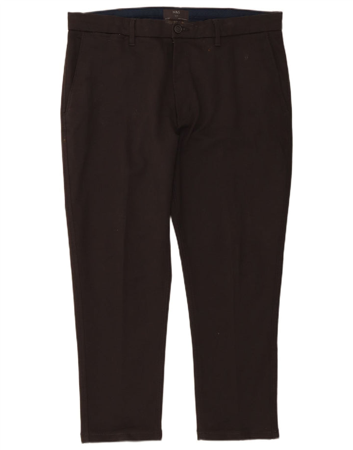 Ανδρικό παντελόνι Chino Marks & Spencer W38 L29 Γκρι βαμβακερό