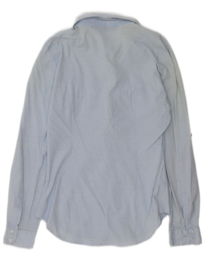 Zara Γυναικείο πουλόβερ πουκάμισο UK 10 Small Blue