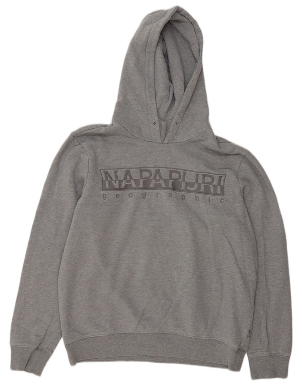 Napapijri Ανδρικό Graphic Hoodie Jumper XL Γκρι βαμβακερό